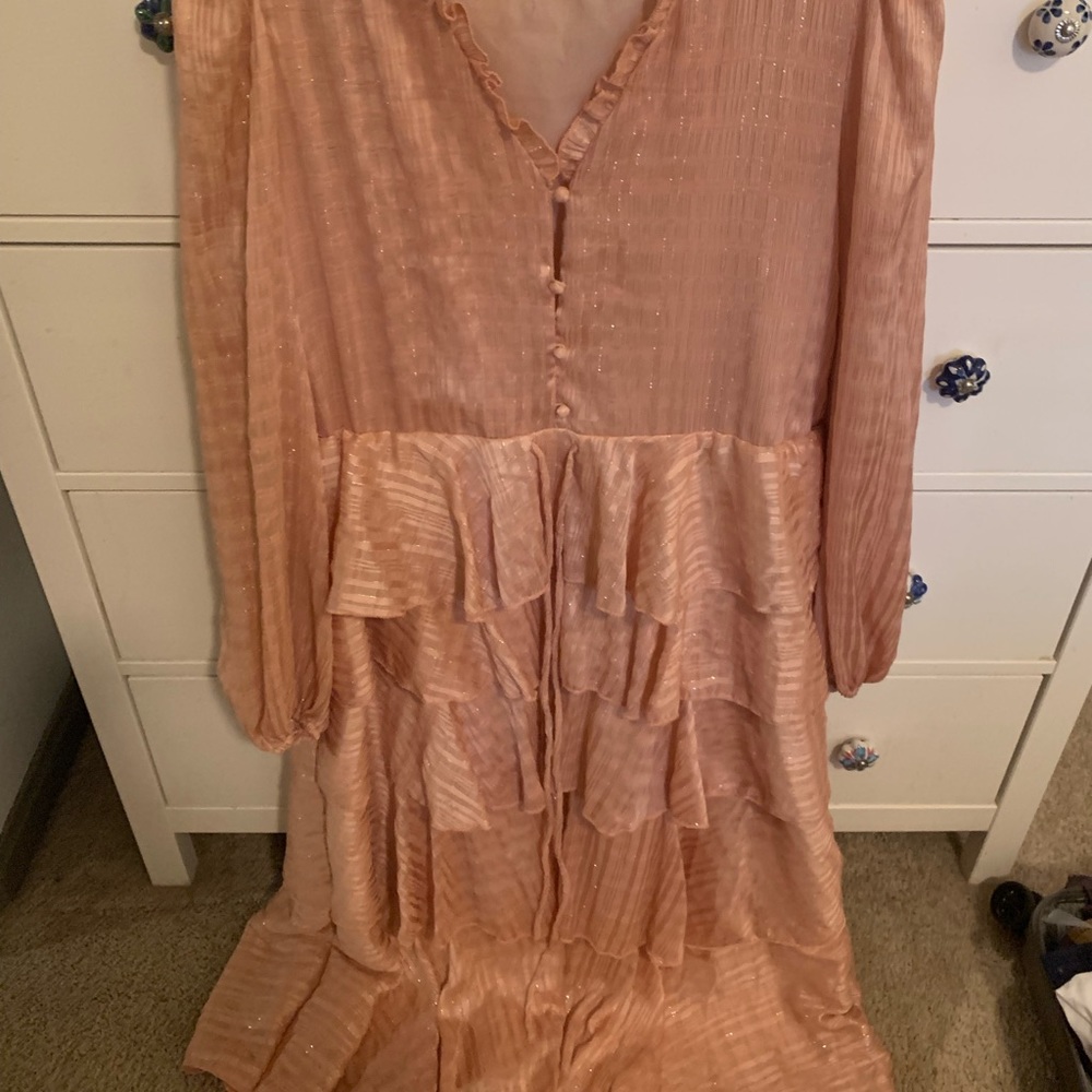 Long dress with ruffles